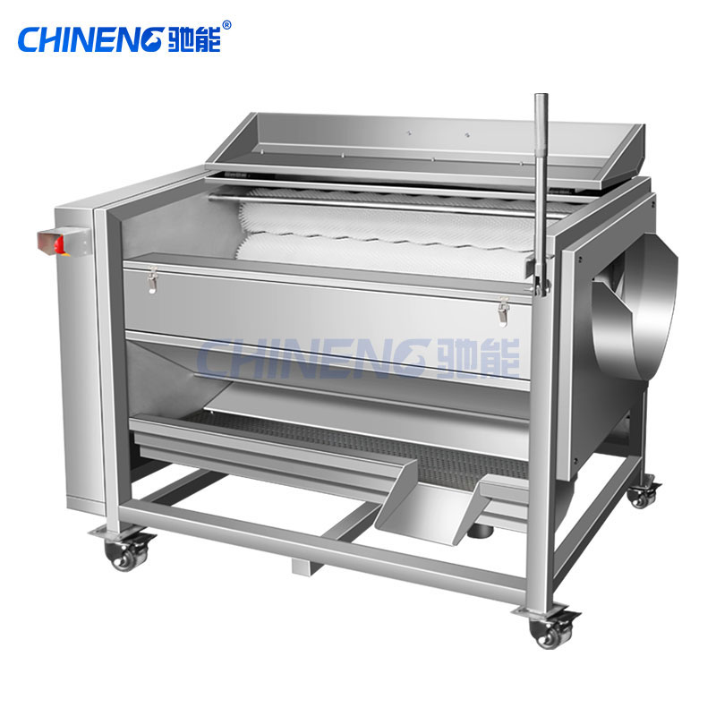 Brush cleaning and peeling machine