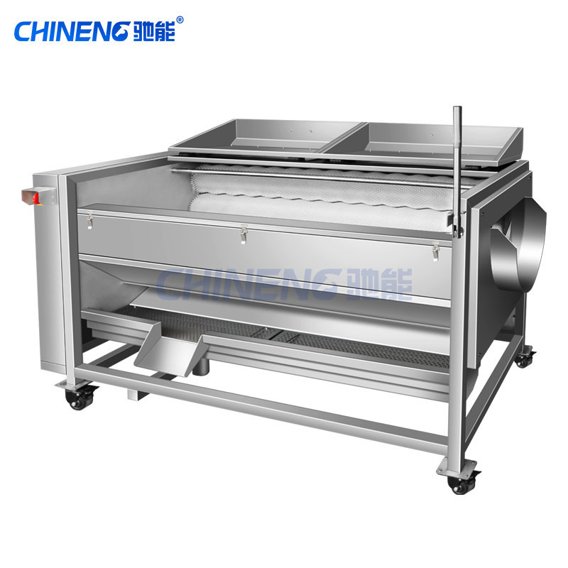 Brush cleaning and peeling machine