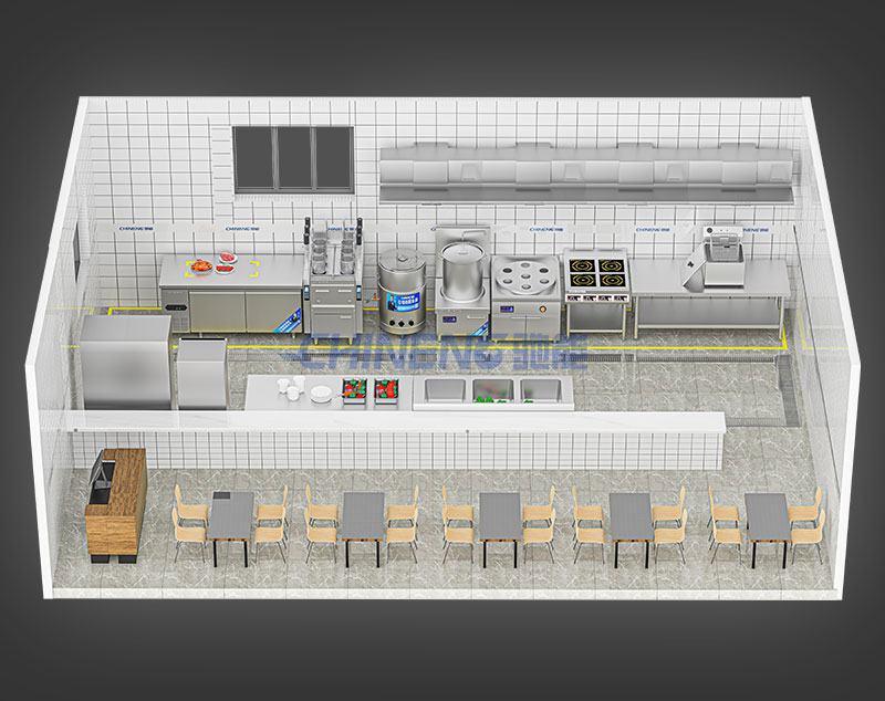 Congee noodlesSoup Noodle Congee Shop 3D Rendering
