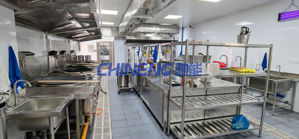 Medium sized Chinese restaurantChinese Restaurant Kitchen 3D Rendering