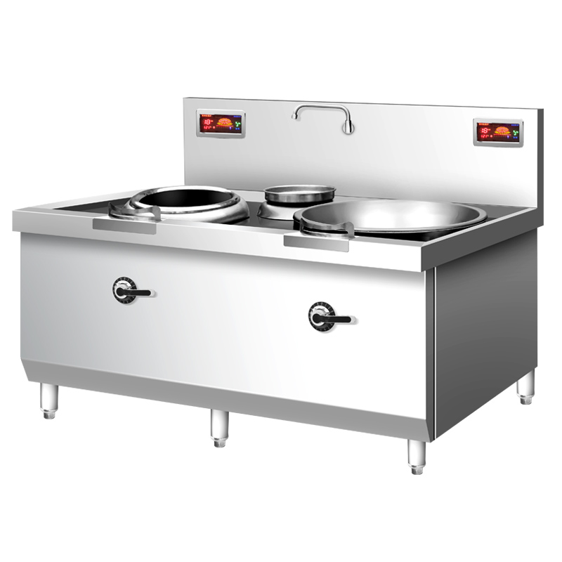 Electromagnetic stir-fry combination furnace