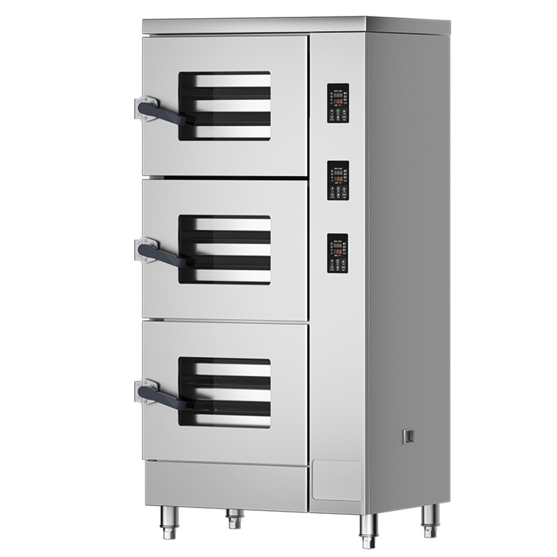 Three door through window steam cabinet