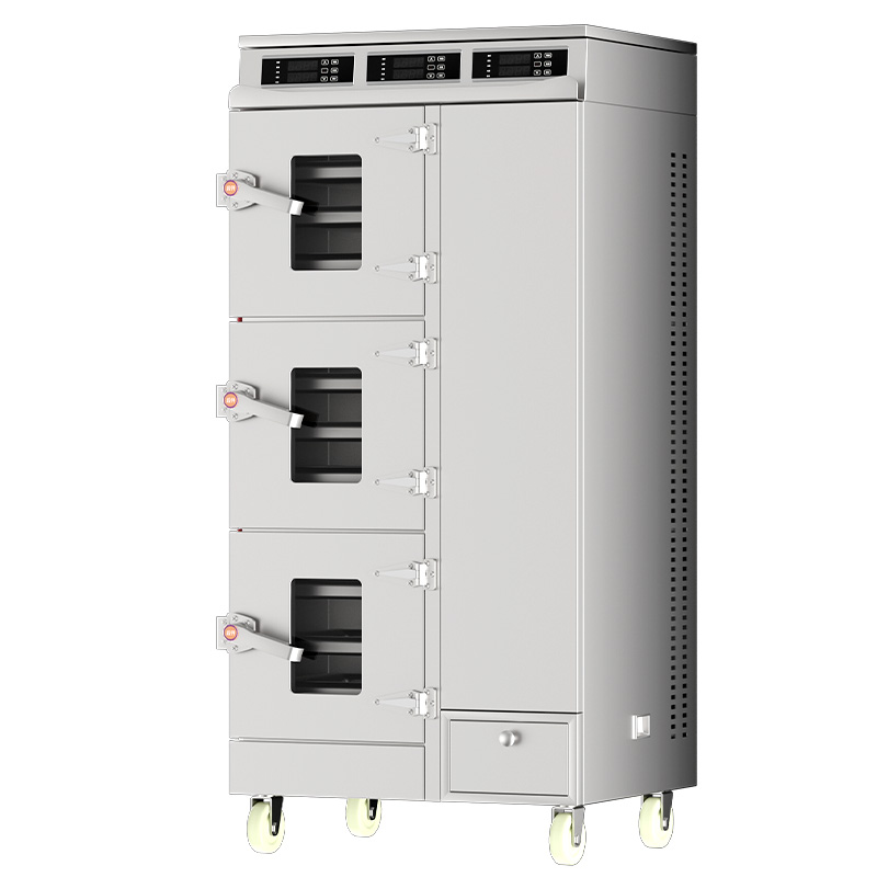 Three door through window steam cabinet